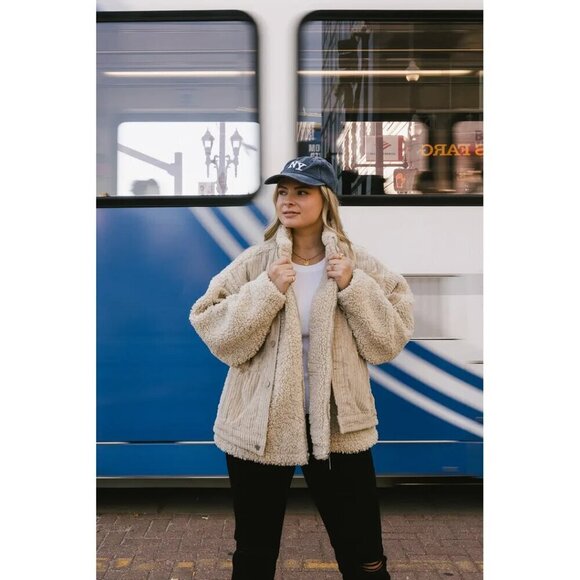 BLANKNYC Double Glazed Jacket in Beige Size Small - Picture 1 of 13